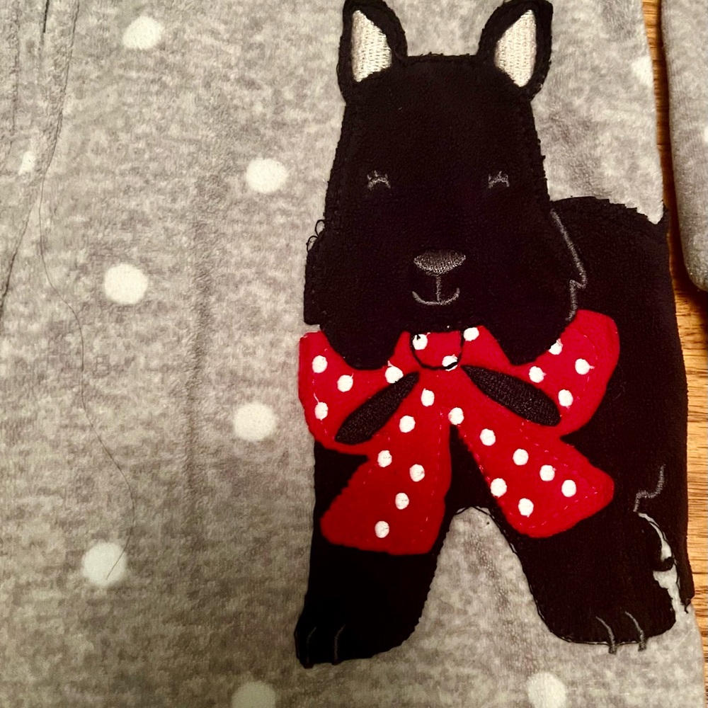Vintage 90s Carter’s Toddler 1-Piece Zip Front Footie Pajamas - Scottie Dog - 3T